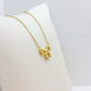 Infinity Bow Tie Pendant in Stainless Steel Gold Plated Chain Necklace