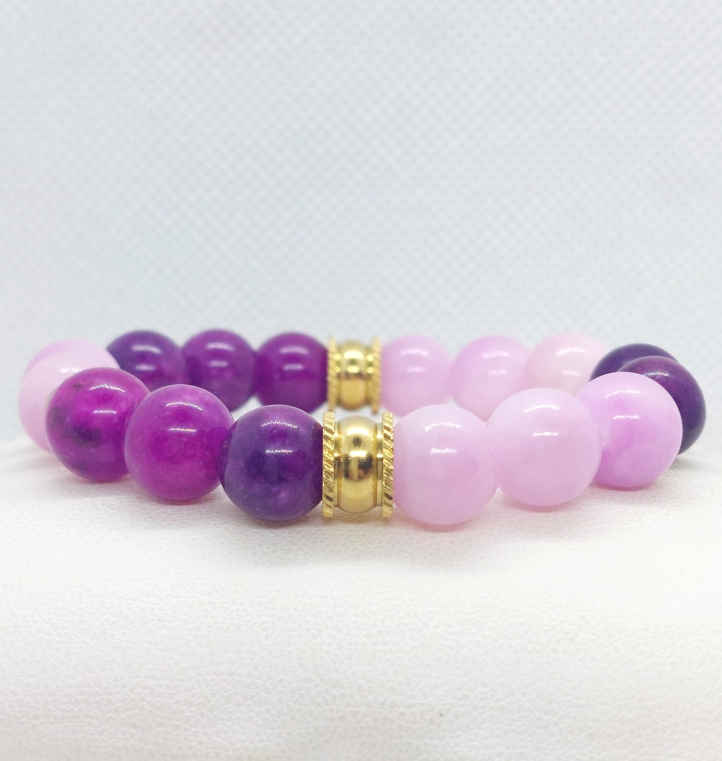 Lepidolite meets Sugilite Bracelet in 10m Natural Stones