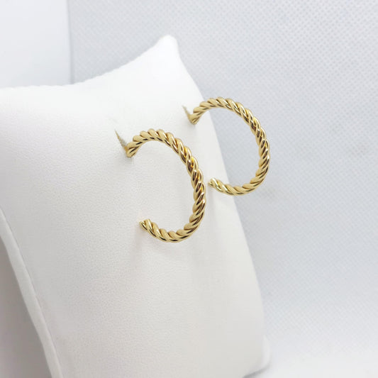 Hoop Earrings in Gold Plated Stainless Steel