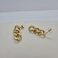 Stainless Steel Gold Plated Dangle Earrings