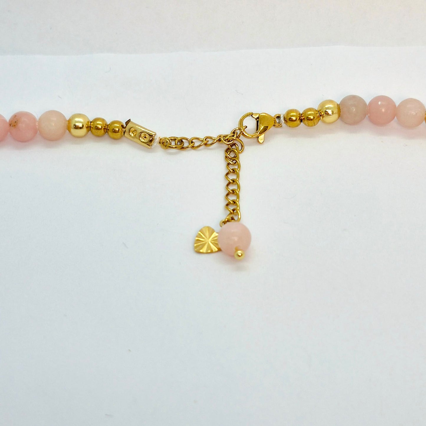 Natuurlijke Roze Opaal Ketting Choker van 6mm Kralen