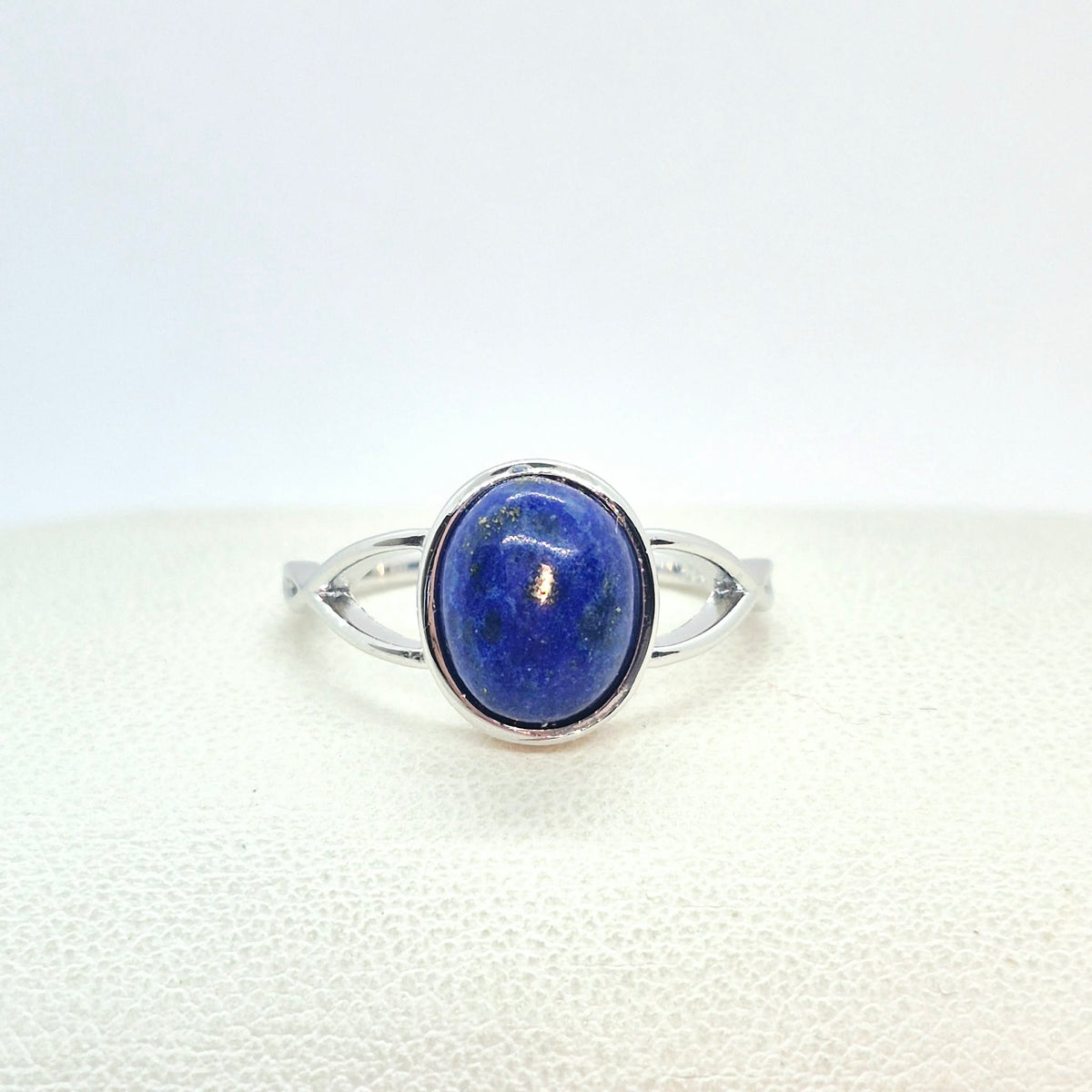 Natural Stone Ring in Sterling Silver with Turquoise, Lapis, Rose Quartz, Aventurine, Obsidian and Blue Goldstone