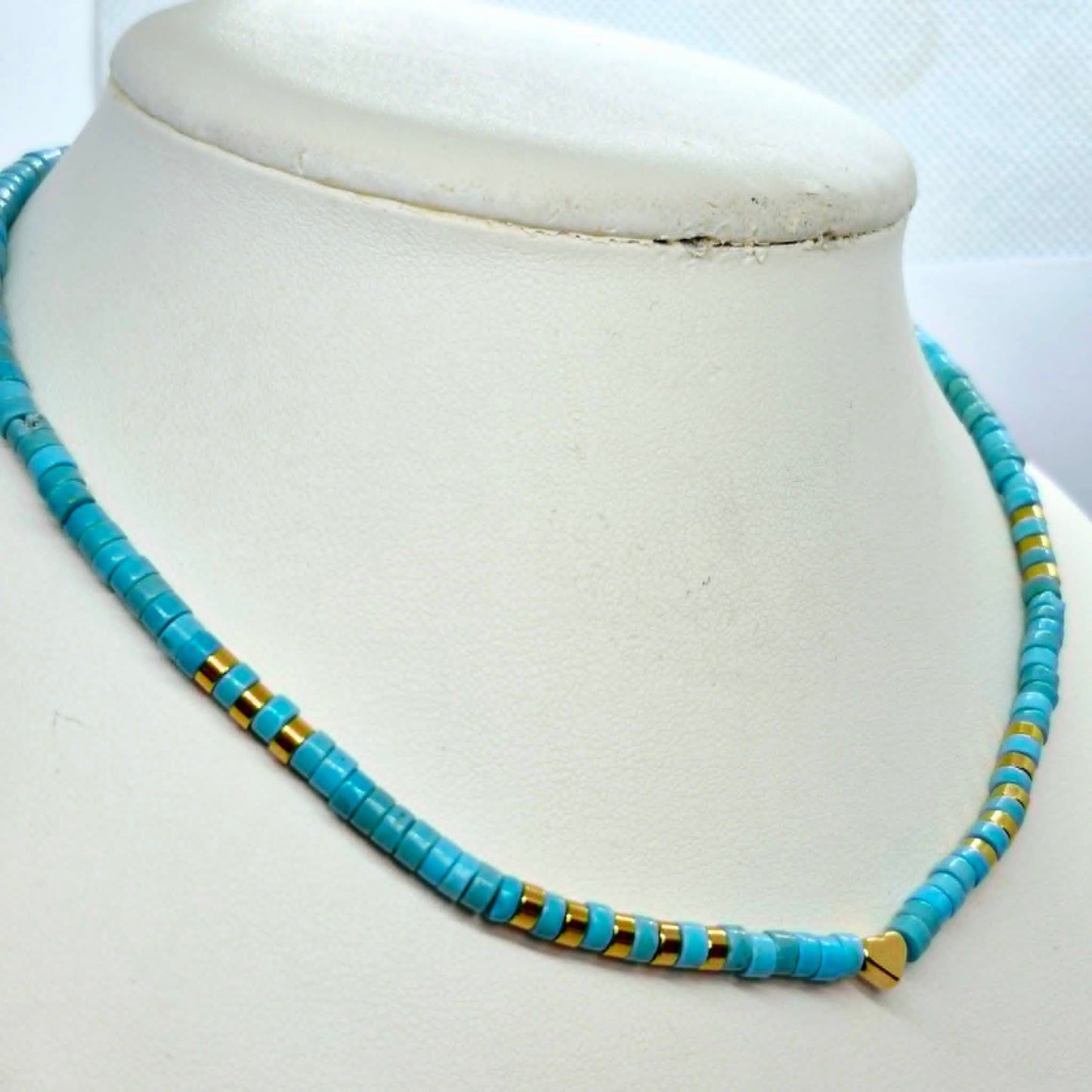 Natural Turquoise Choker in 4mm Stones