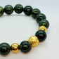 Natural Serpentine Bracelet with in 1Omm Stones