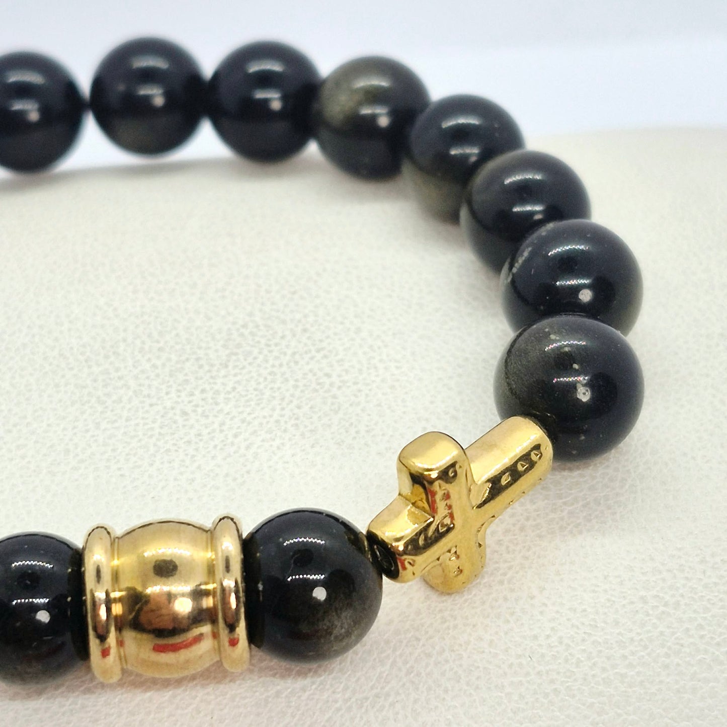 Natural Golden Obsidian Bracelet in 10mm Stones