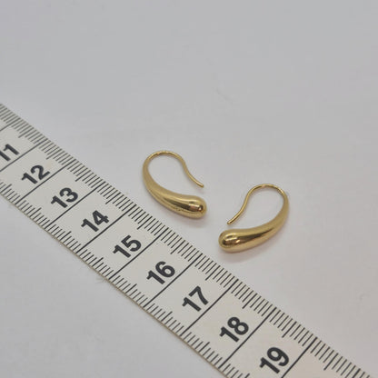 Small Raindrop Earrings in Gold Plated Stainless Steel (Copy)