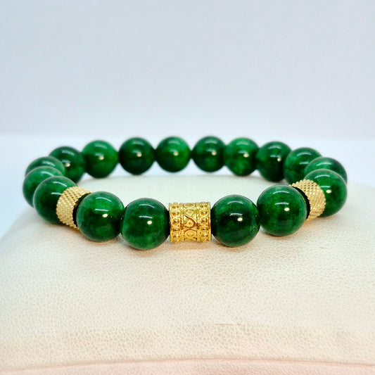 Natural South China Jade Bracelet in 10mm Stones