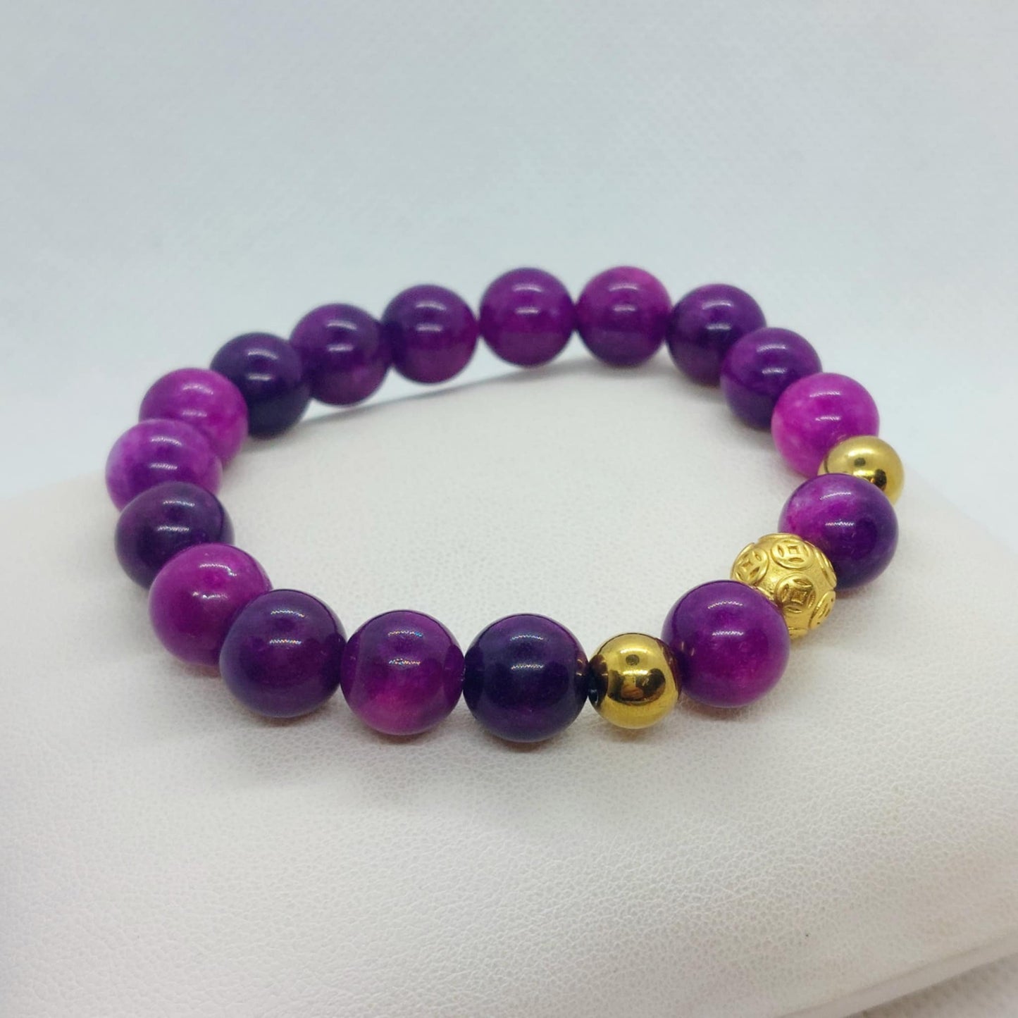 Natural Sugilite Bracelet in 10m Stones