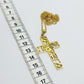 Cross with Jesus  in Stainless Steel Gold Plated Chain Necklace
