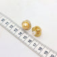 Natural Golden 10mm South Sea Pearl Stud Earrings in Gold Plated Sterling Silver