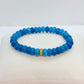 Natural Blue Apatite Bracelet with 8x5mm Stones