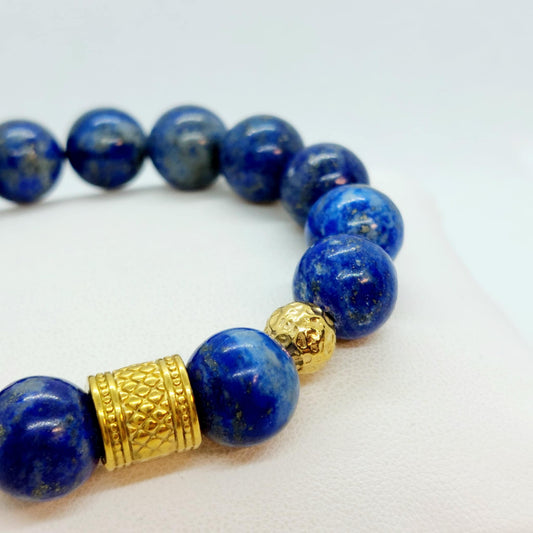 Natural Lapis Lazuli Bracelet with in 12mm Stones