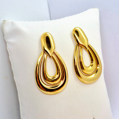 Earrings in Gold Plated Stainless Steel