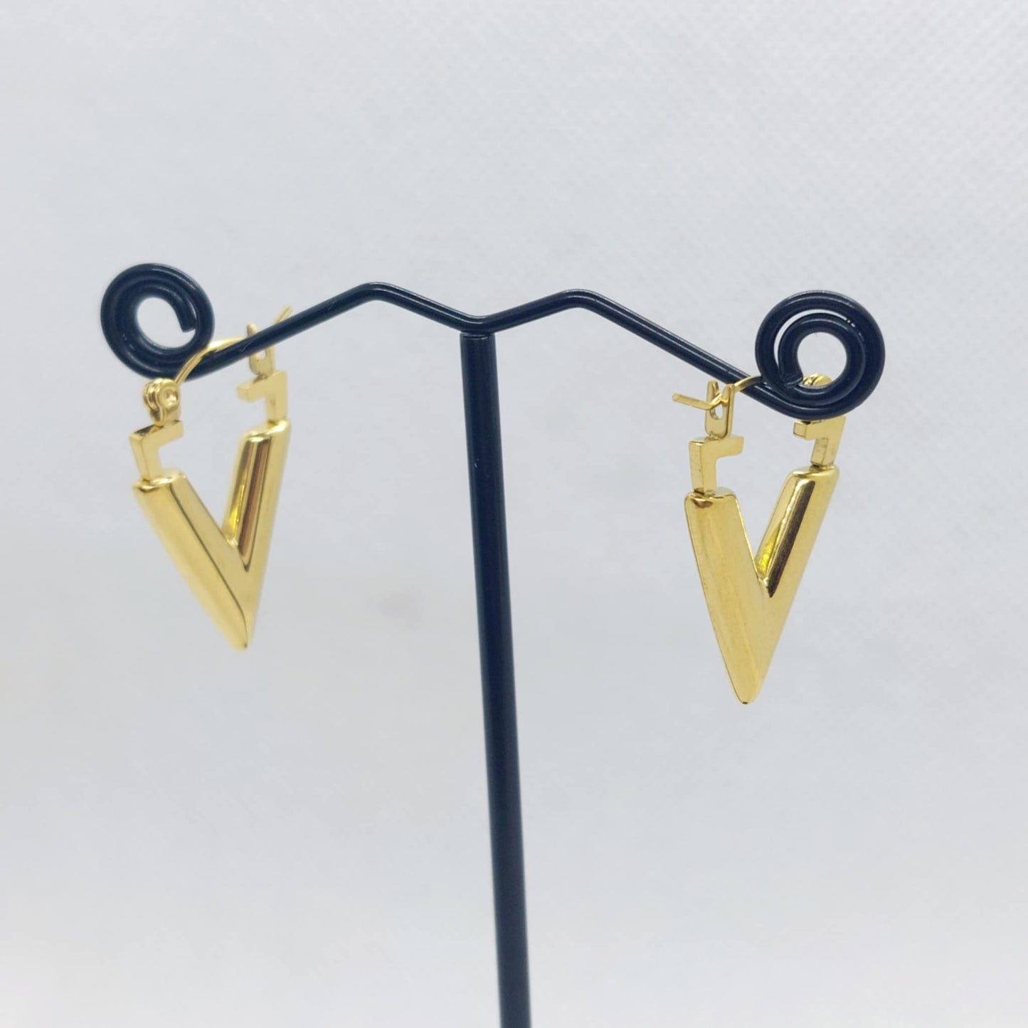 Earrings in Gold Plated Stainless Steel