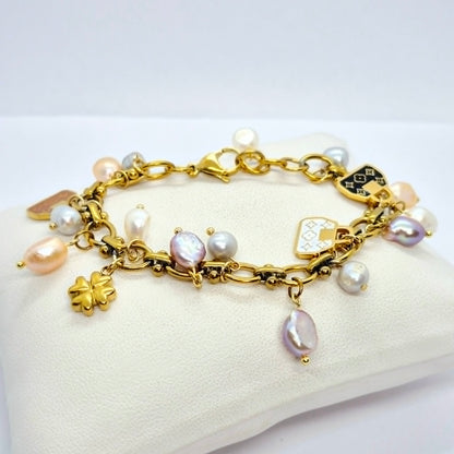 Natural Mixed Irregular Pearl Bracelet