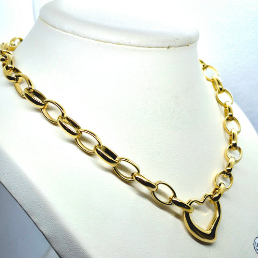 Heart Necklace in Gold Platted Stainless Steel