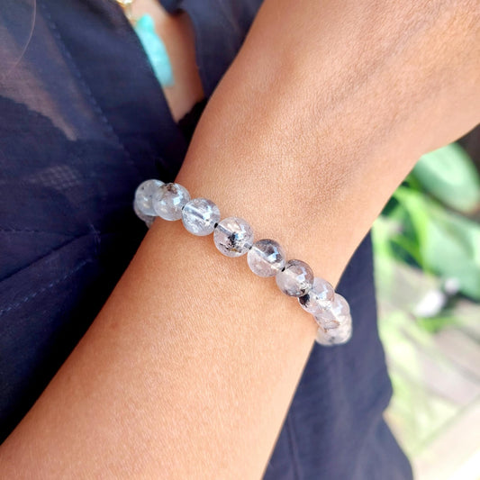 Natural Herkimer Diamond Bracelet with 9mm Stones