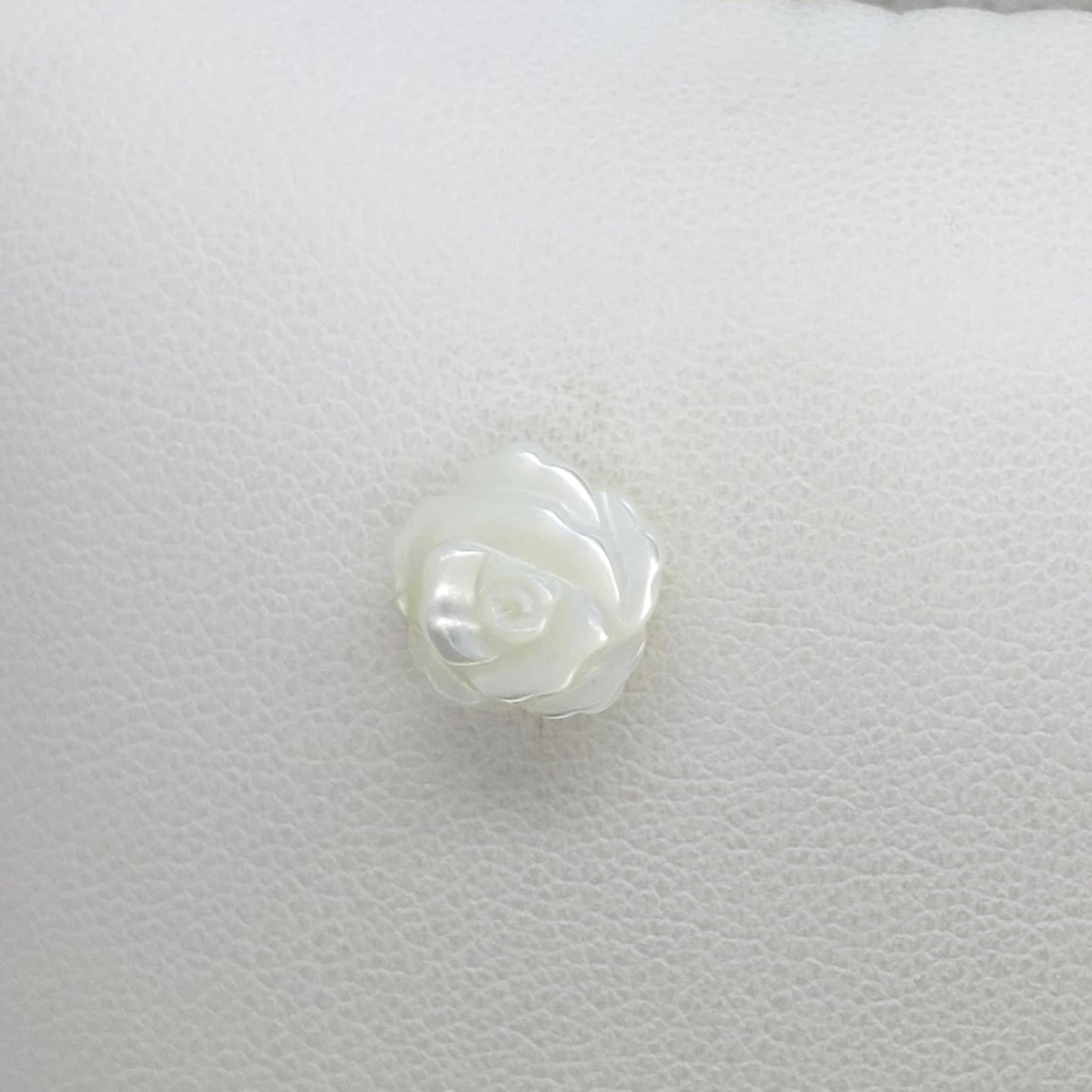 Natural Shell Rose Stud Earrings in Sterling Silver