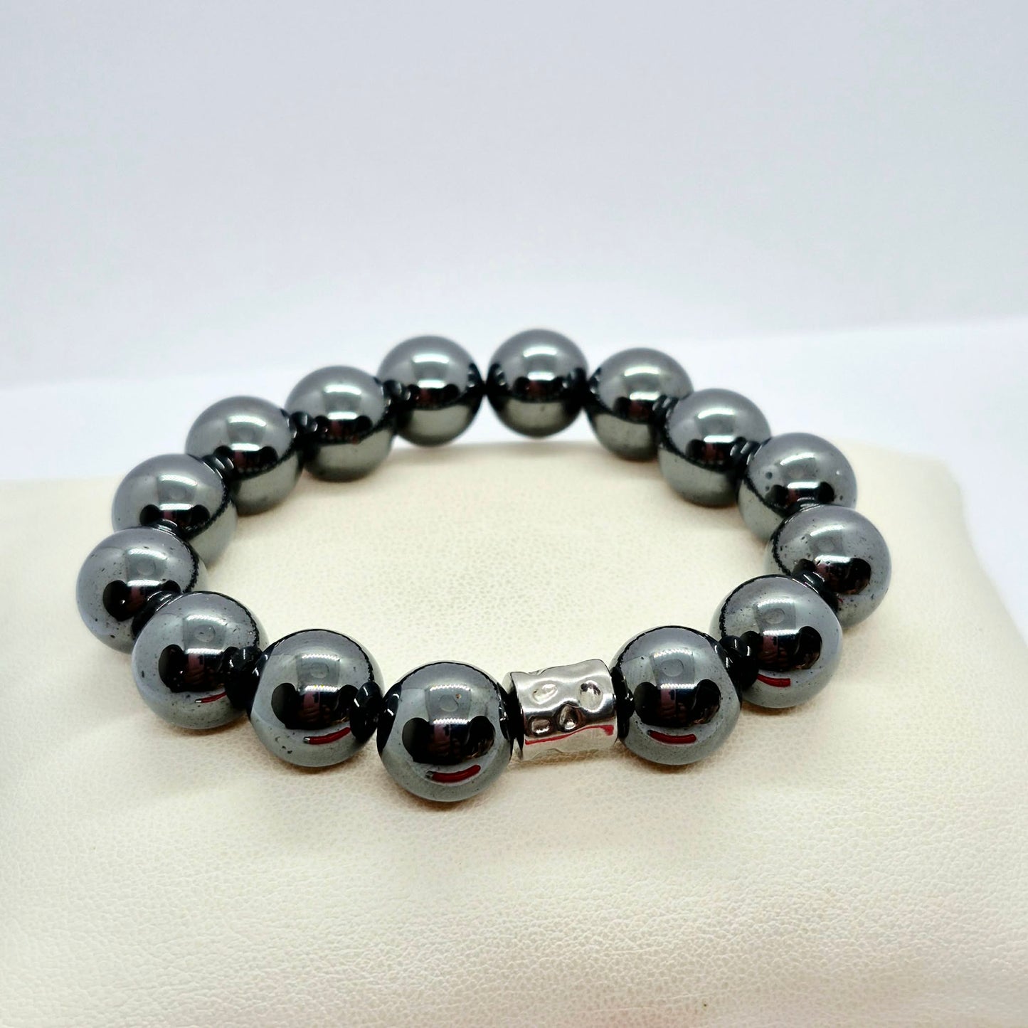 Natural Hematite Bracelet in 12mm Stones