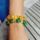 Natural Hetian Jade with Buddhas Bracelet in 12 mm Stones