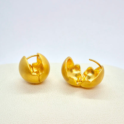 Earrings in Gold Plated Stainless Steel