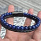 Natural Stone Leather Bracelets for Men with Hematite, Lapis, Turquoise or Tiger Eye