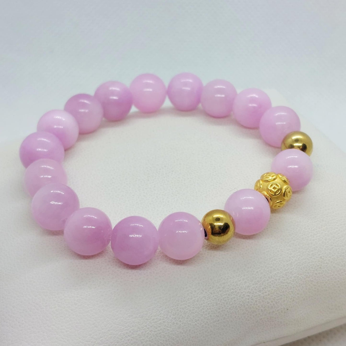 Natural Lepidolite Bracelet in 10m Stones