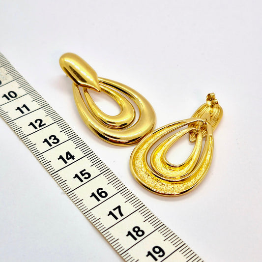 Earrings in Gold Plated Stainless Steel