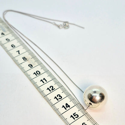 925 Sterling Zilveren Bol Hanger Ketting met Sterling Zilveren Ketting
