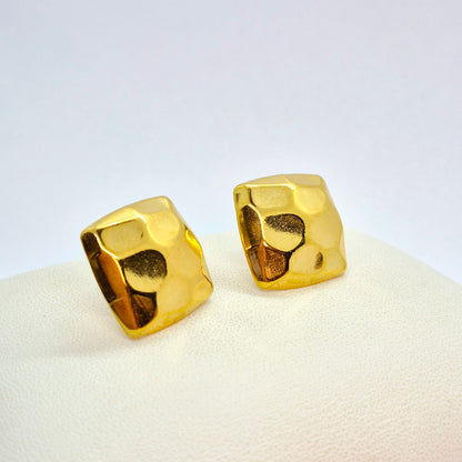 Earrings in Gold Plated Stainless Steel