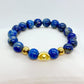 Natural Lapis Lazuli Bracelet with Good Fortune Charm in 10mm Stones