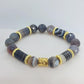 Natural Banded Brown Agate Bracelet in 10mm Stones