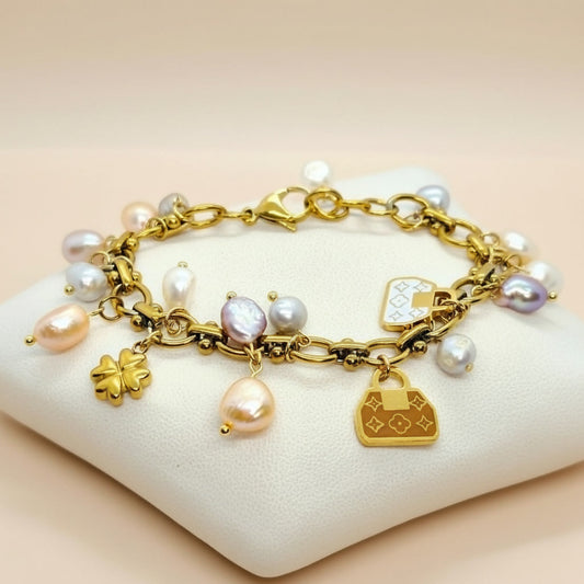 Natural Mixed Irregular Pearl Bracelet