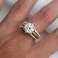 3ct Moissanite Diamond Ring in Gold Plated Sterling Silver