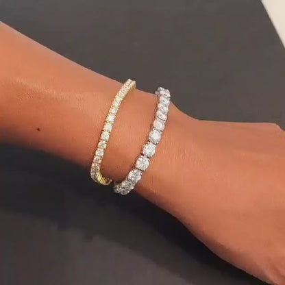 Moissanite Bracelet with stones of 0,5ct in Sterling Silver