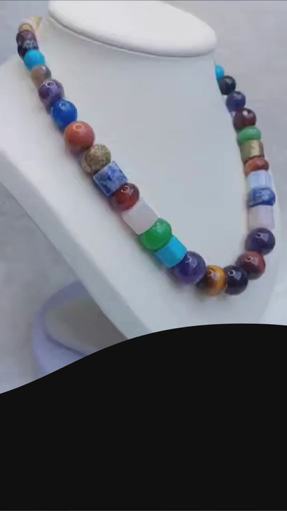 Natural Amethyst Choker Necklace in 10mm Stones