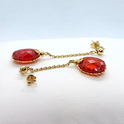 Ruby Set in Solid 10K Gold Lab Created