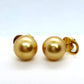Natural South Sea Pearl Earrings - 13mm - 14K Gold