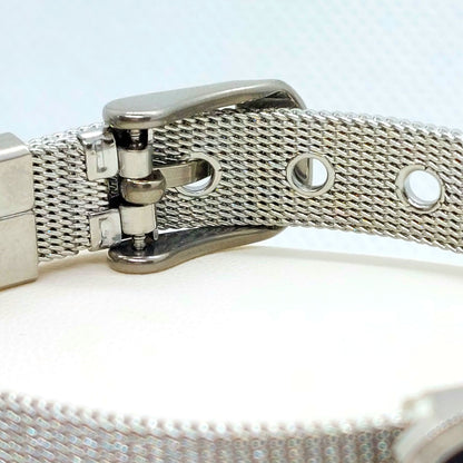 Stainless Steel Silver Mesh Bracelet - Adjustable