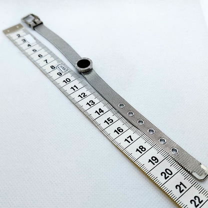 Stainless Steel Silver Mesh Bracelet - Adjustable