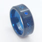 Blue Tungsten Carbide Ring - 8mm