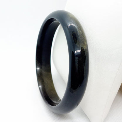 Natural Golden Obsidian Bangle Bracelet