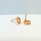 Zircon Stud Earrings in Rose Gold Plated Sterling Silver