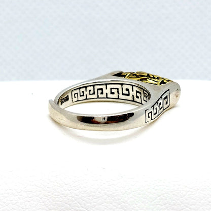 Tibetan Spinning Prayer Ring in Sterling Silver Resizeable