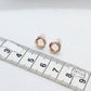 Zircon Stud Earrings in Rose Gold Plated Sterling Silver