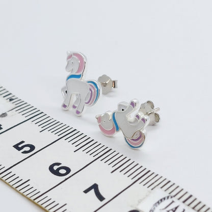 Unicorn Stud Earrings - Sterling Silver