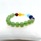 Natural Green Aventurine with 7 Chakras Bracelet - 10mm