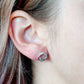 Sterling Silver Stud Earrings with Zircon