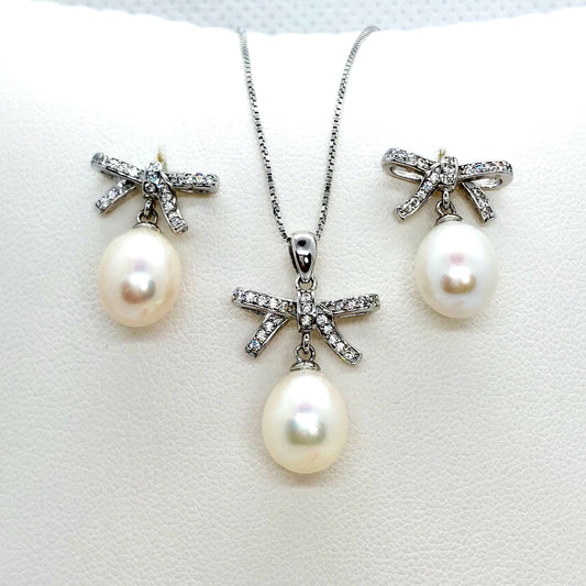 Natural Freshwater Pearl Mini Set - Sterling Silver