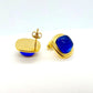 Blue Crystal Set - Stainless Steel Gold Plated